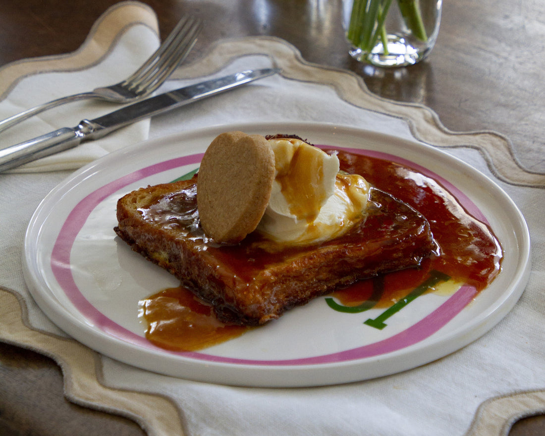 Salted Caramel Croissant French Toast