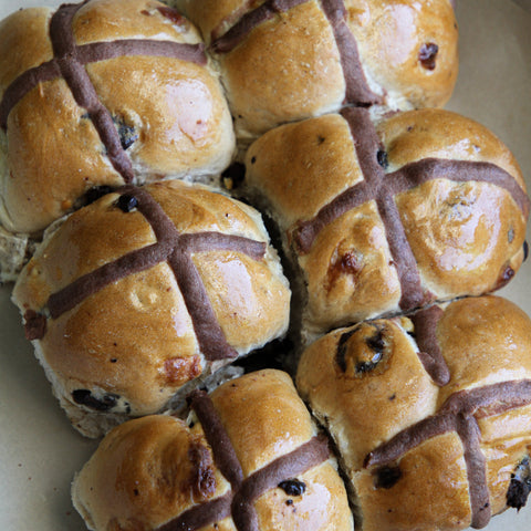 Chocolate Hot Cross Buns