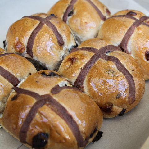 Chocolate Hot Cross Buns