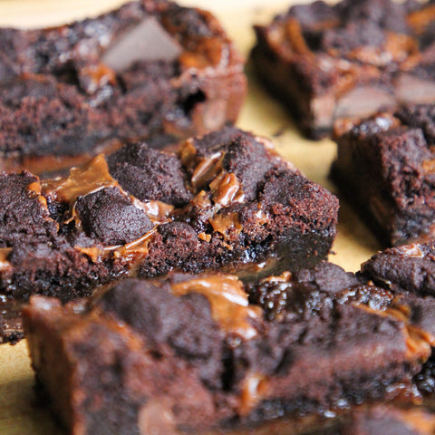 Chewy Chocolate & Caramel Brownie