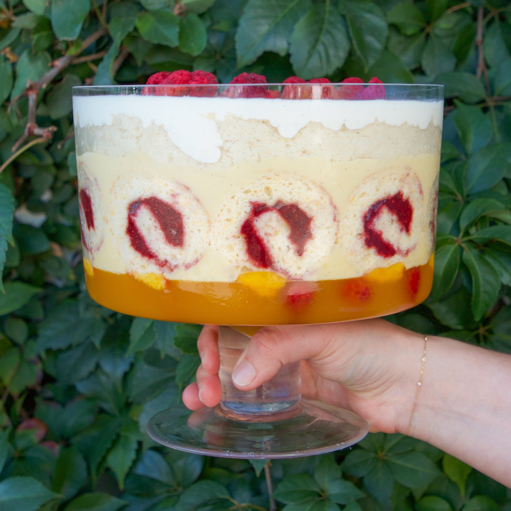 Passionfruit & Raspberry Trifle