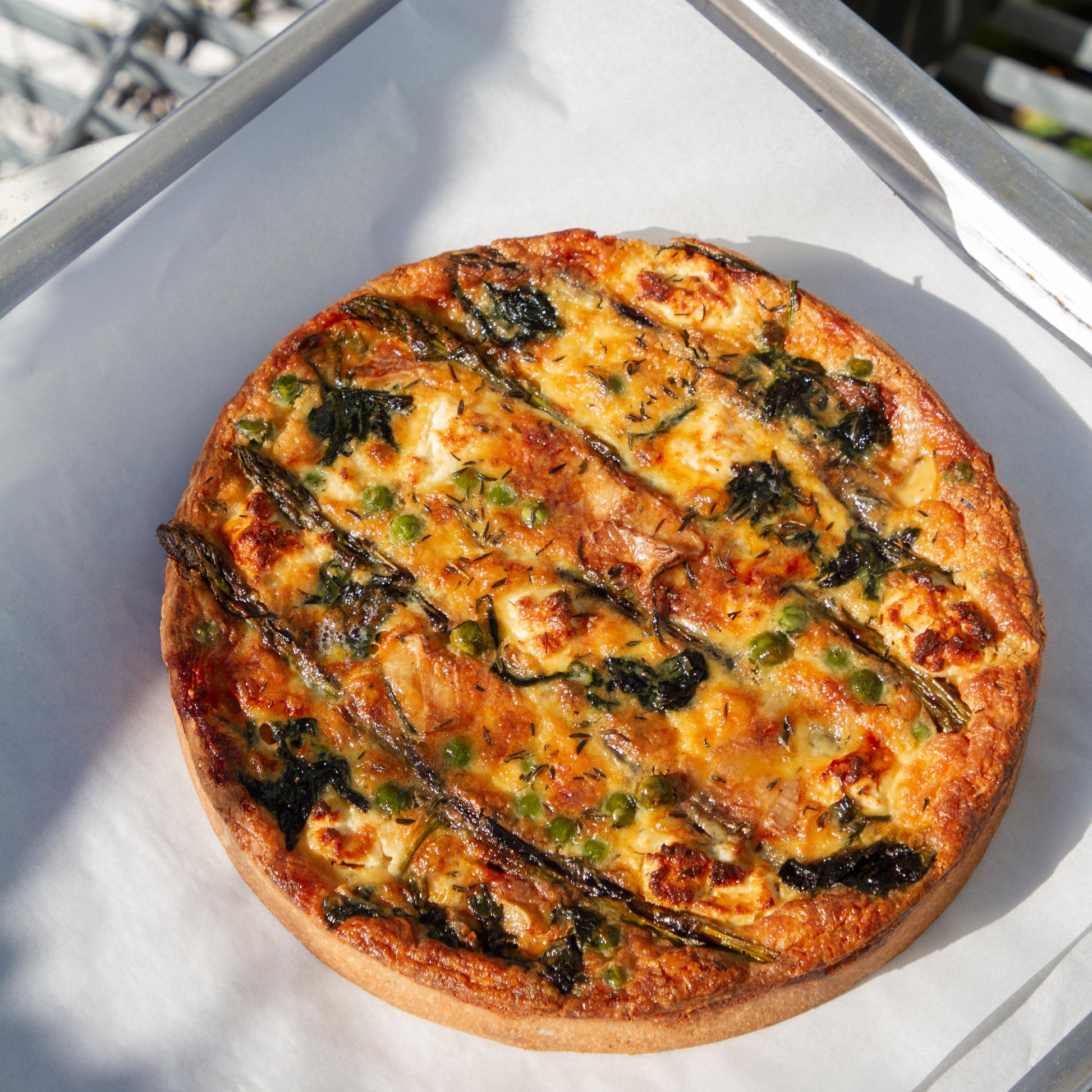 Asparagus & Three Cheese Round Tart