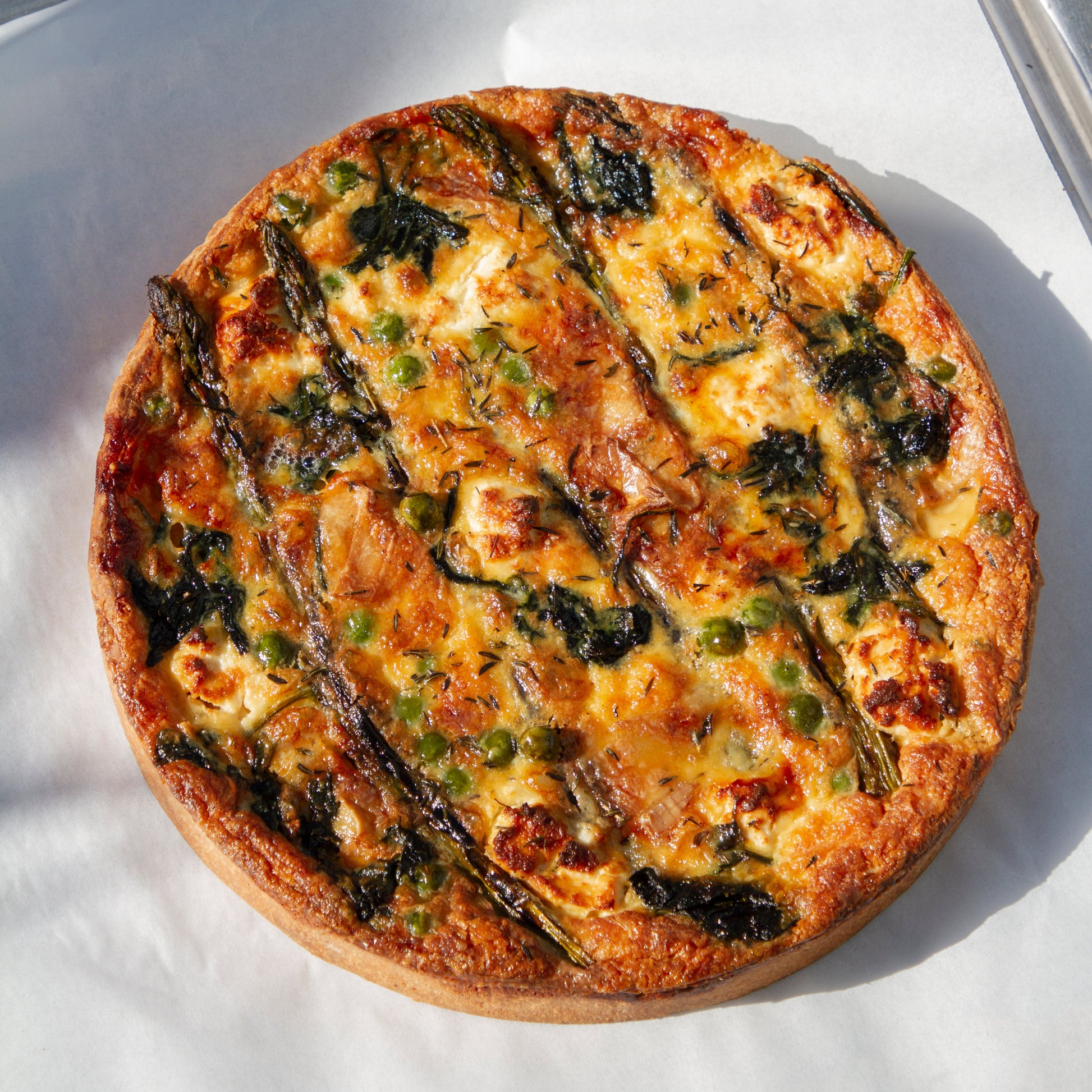 Asparagus & Three Cheese Round Tart