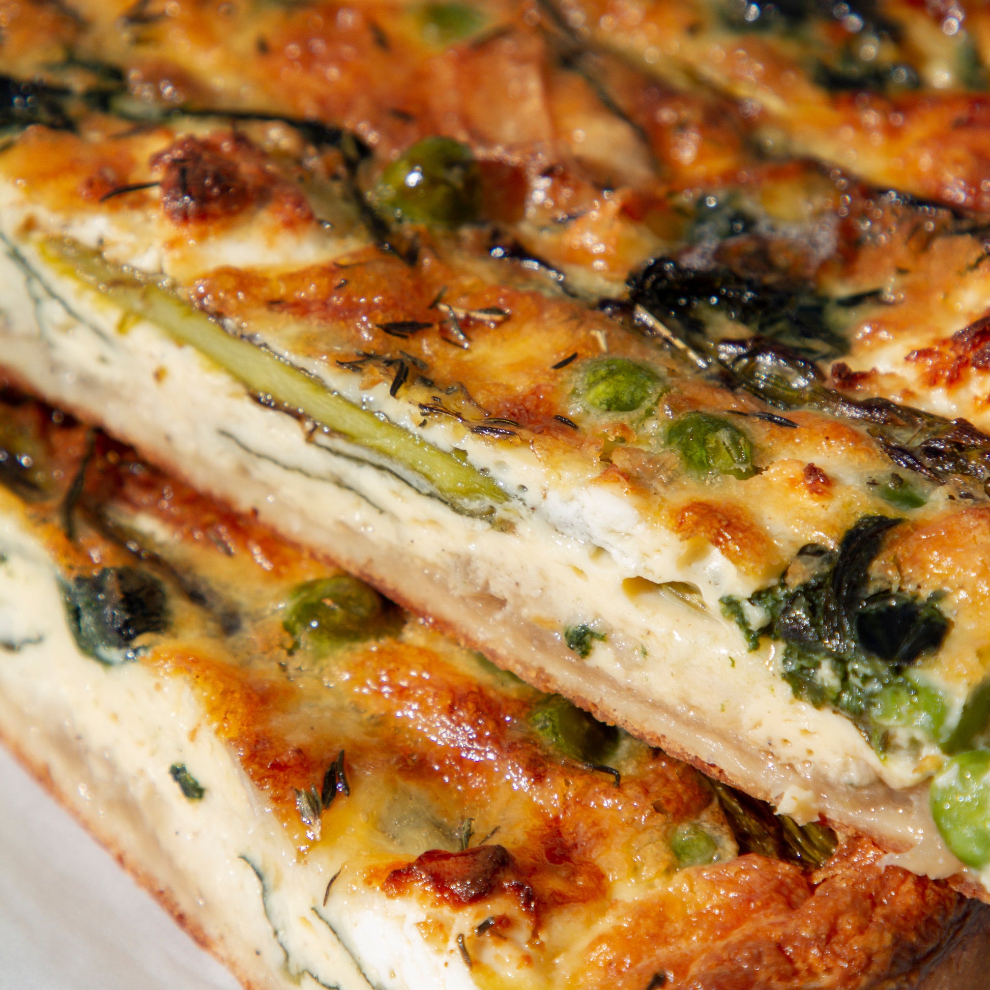 Asparagus & Three Cheese Round Tart
