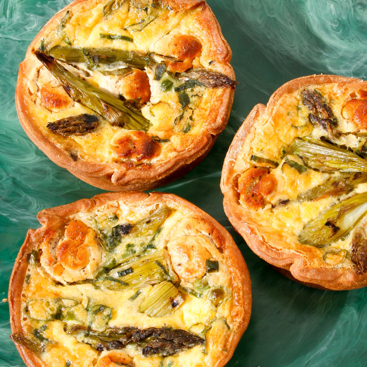 Asparagus, Pea & Goats Curd Savoury Cup