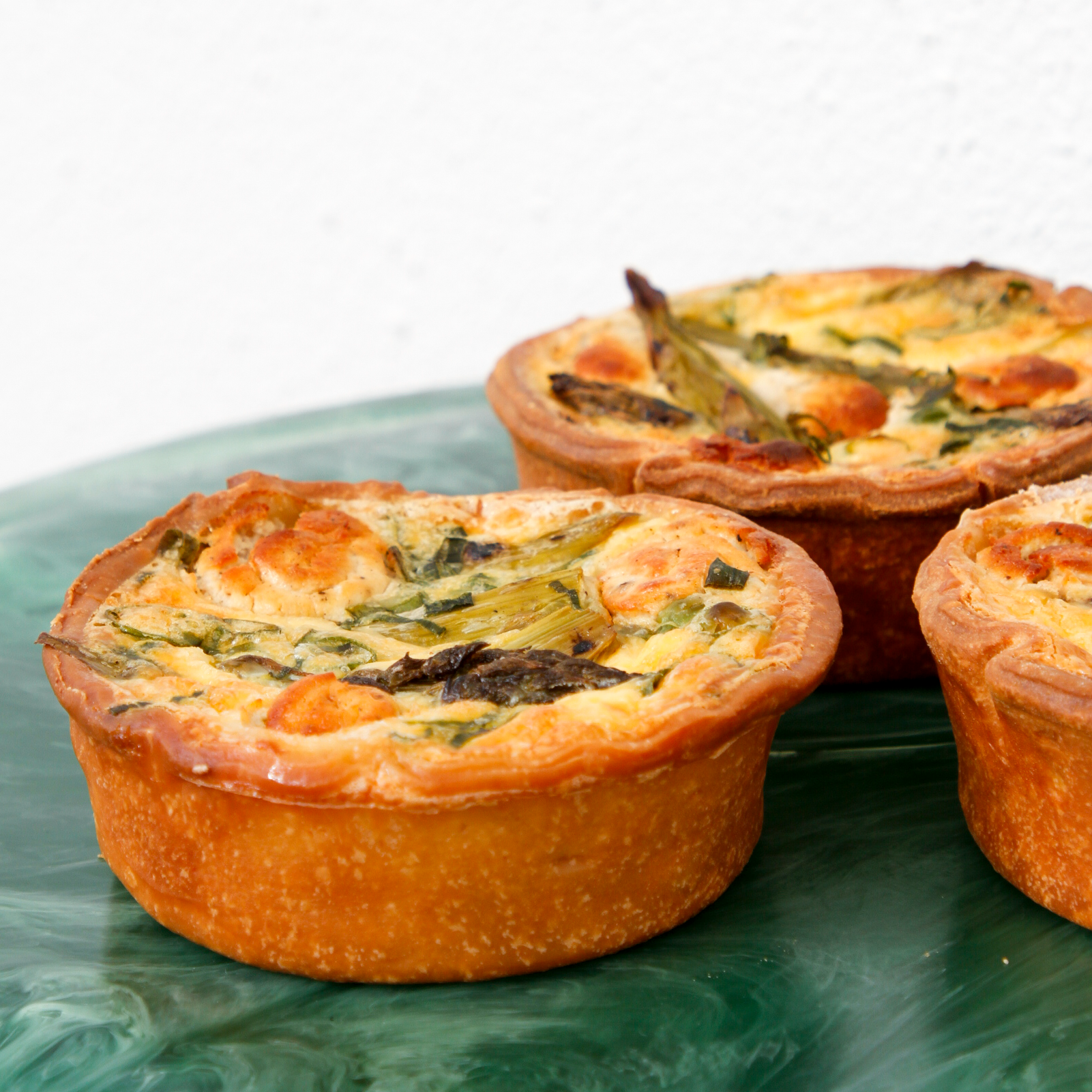 Asparagus, Pea & Goats Curd Savoury Cup