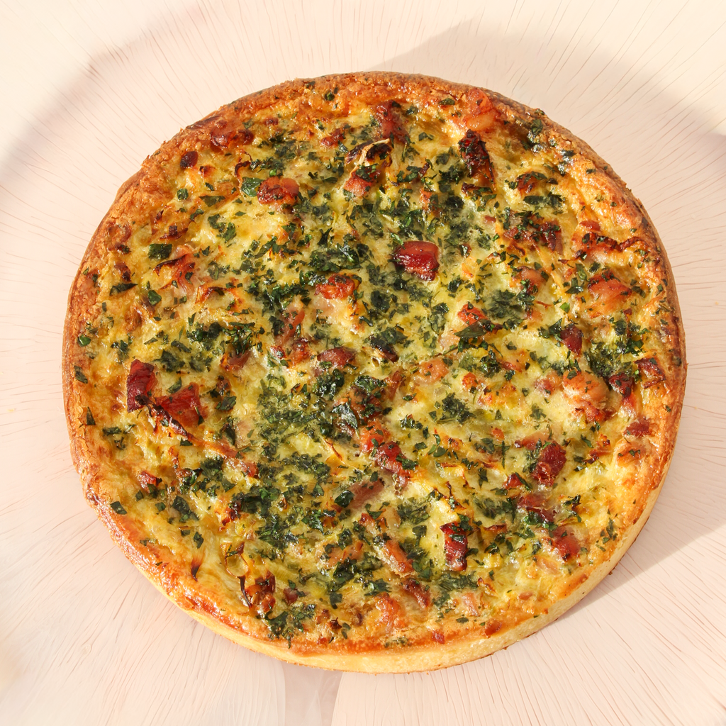 Bacon, Leek & Swiss Cheese Round Tart