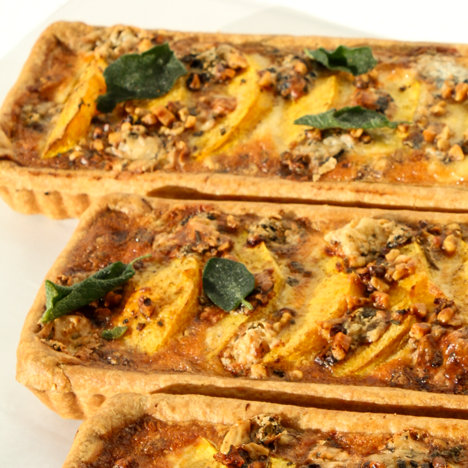 Roasted Pumpkin, Sage & Walnut Long Tart