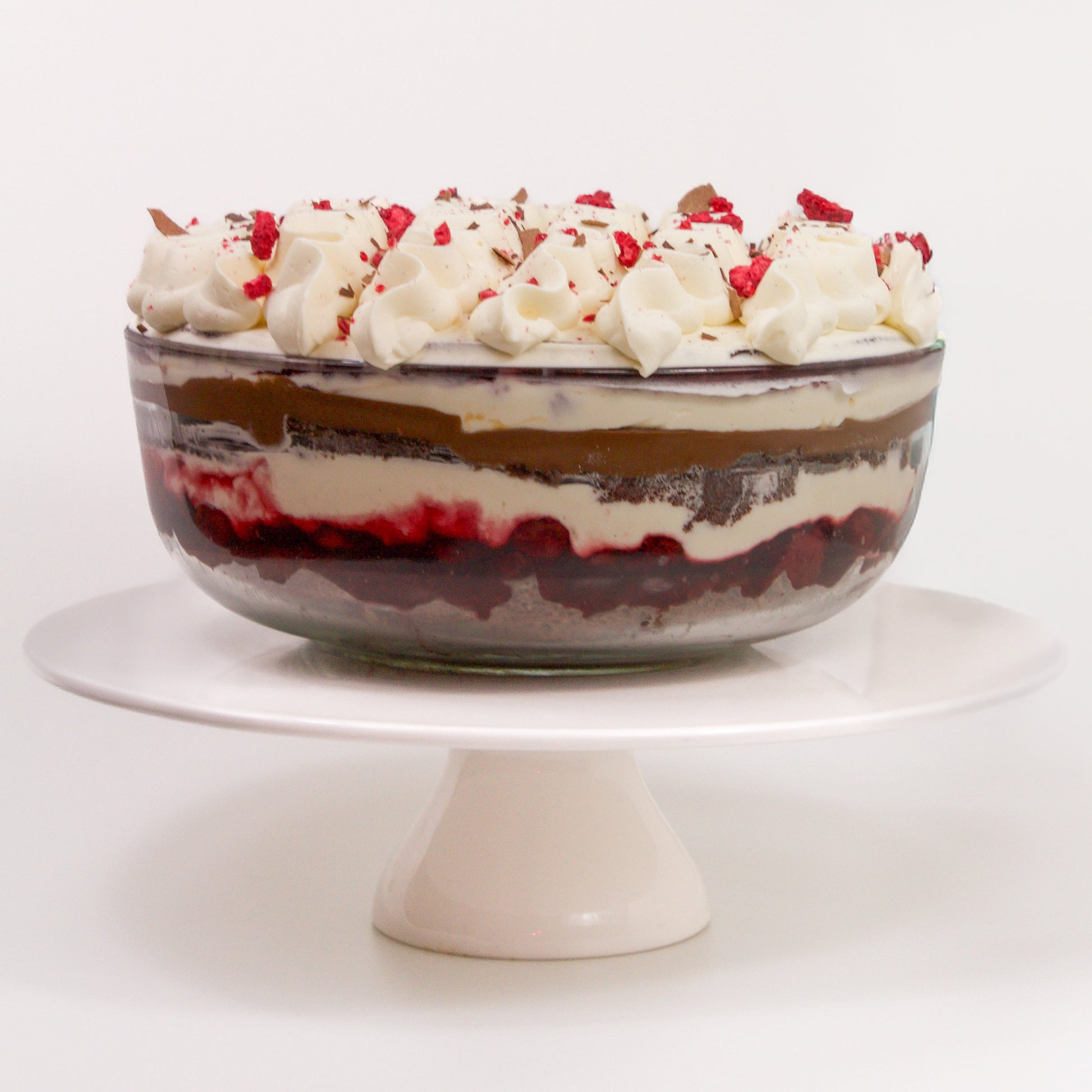 Chocolate Cherry Cheesecake Trifle