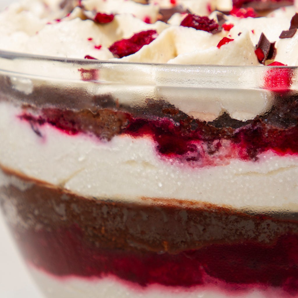 Chocolate Cherry Cheesecake Trifle