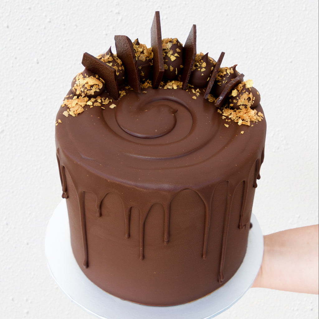 Dark Chocolate Drip Cake