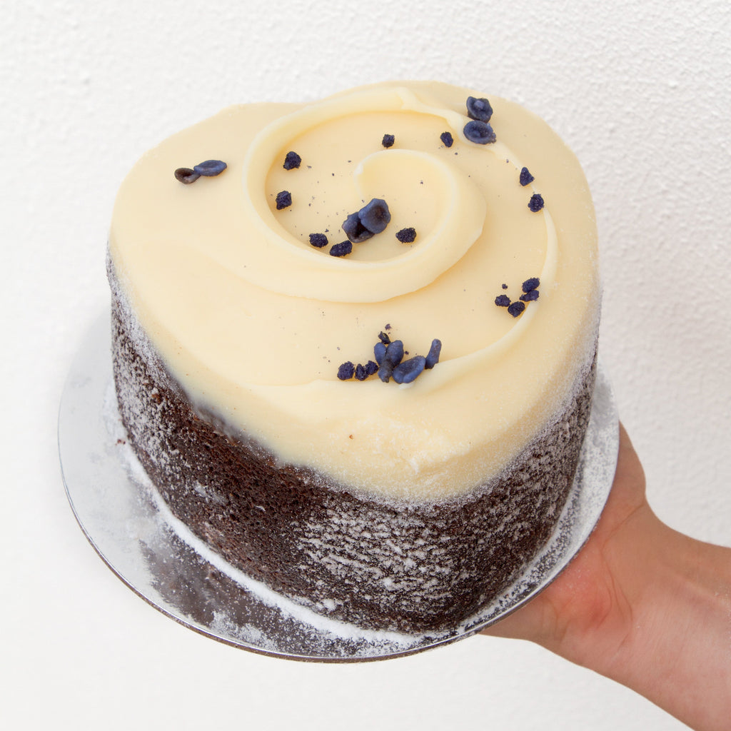 Chocolate Sour Cream Heart Cake