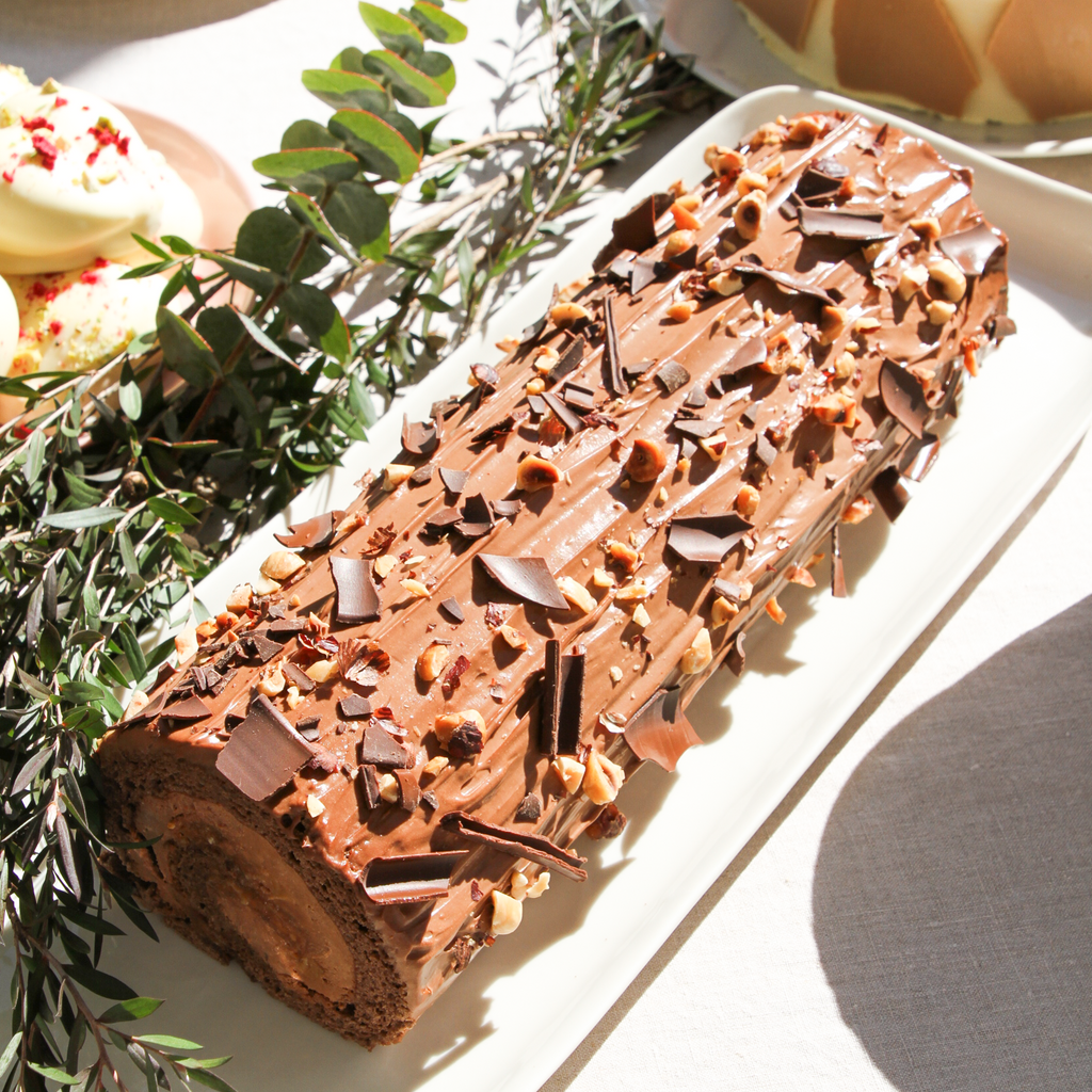Chocolate Hazelnut Yule Log