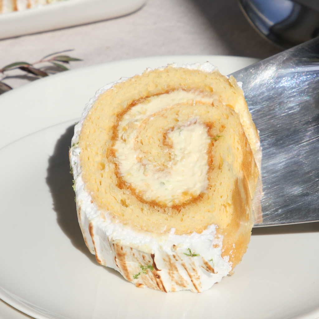 Lime Meringue Yule Log