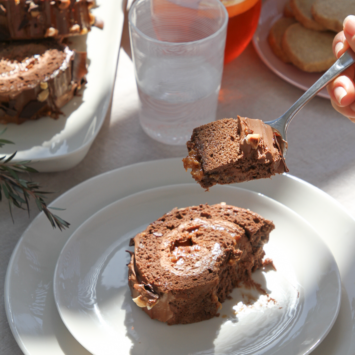 Chocolate Hazelnut Yule Log