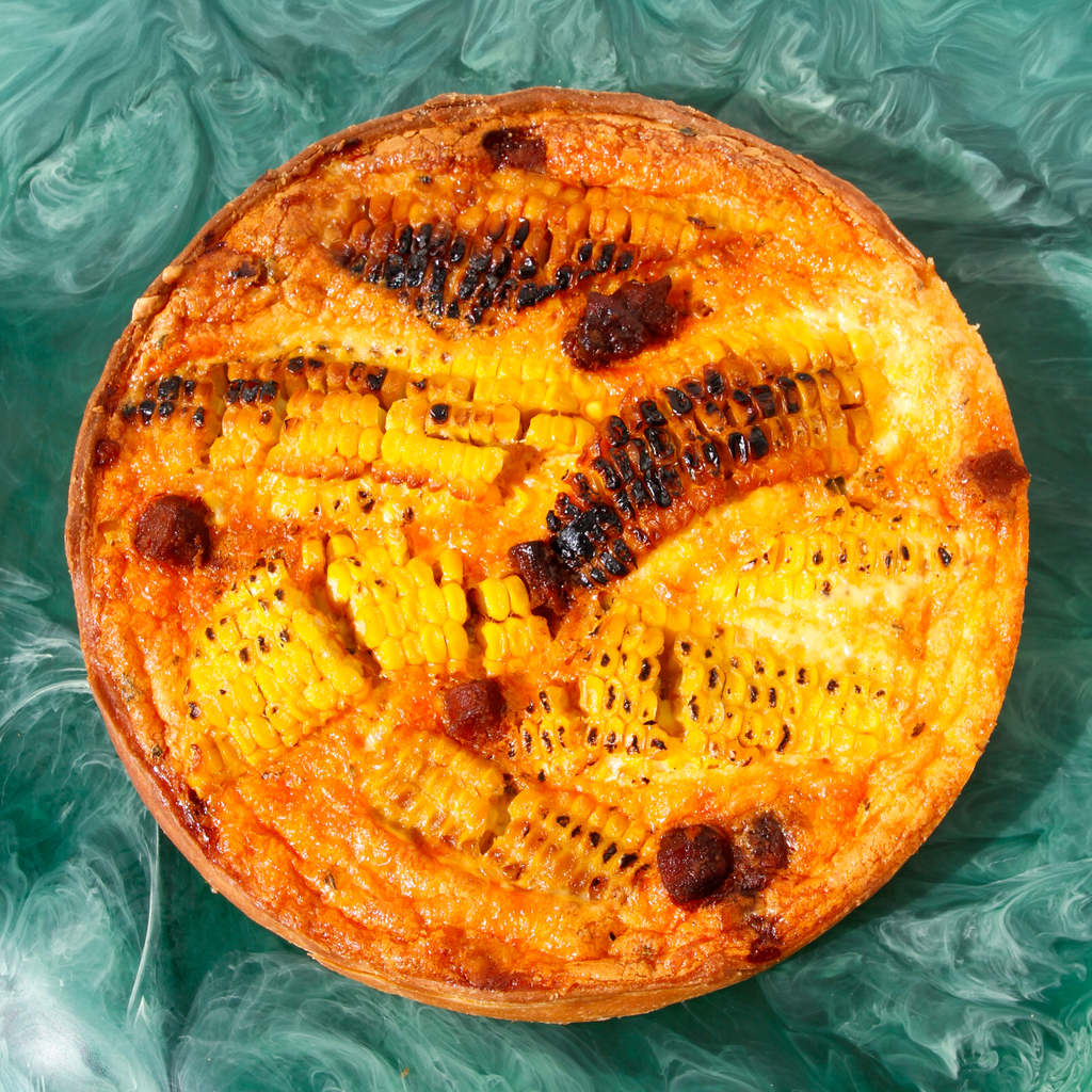 Sweetcorn, Manchego & Chorizo Round Tart