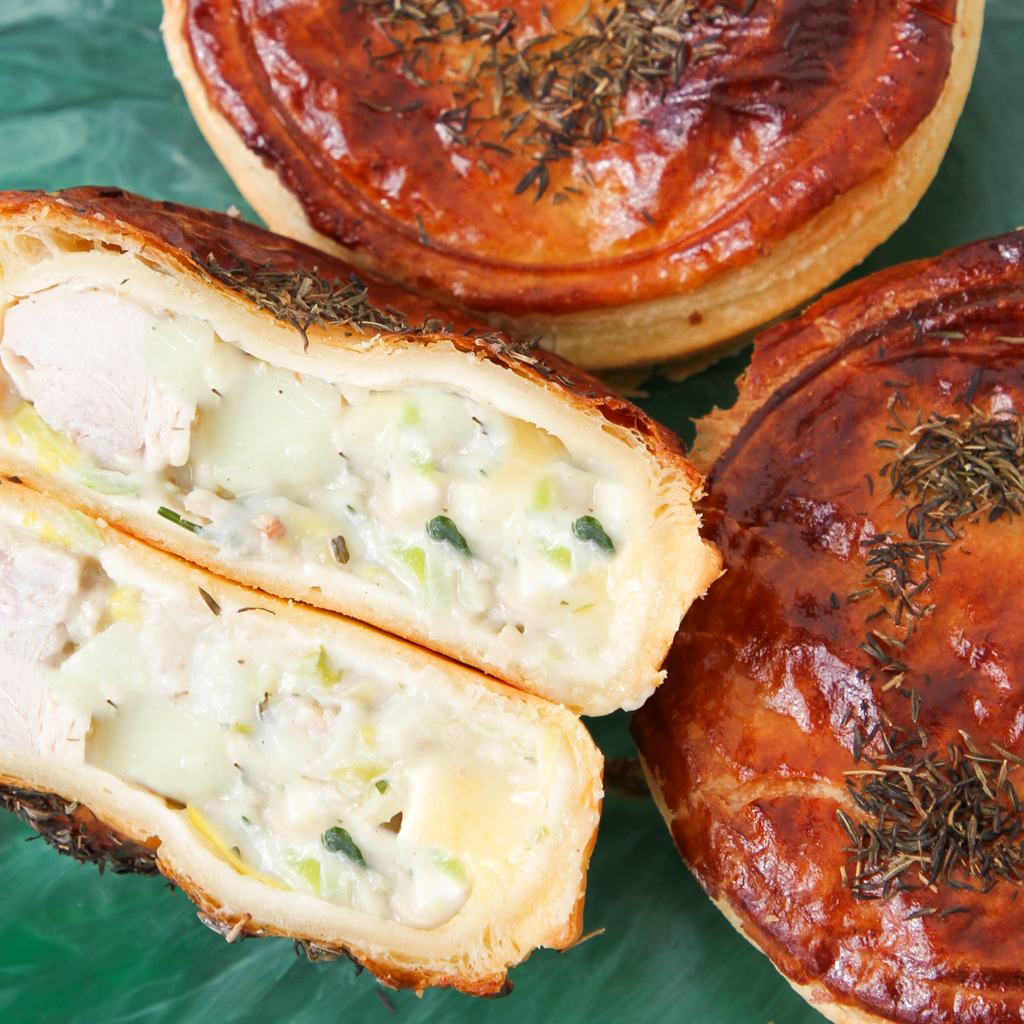 Chicken, Ham & Brie Pie