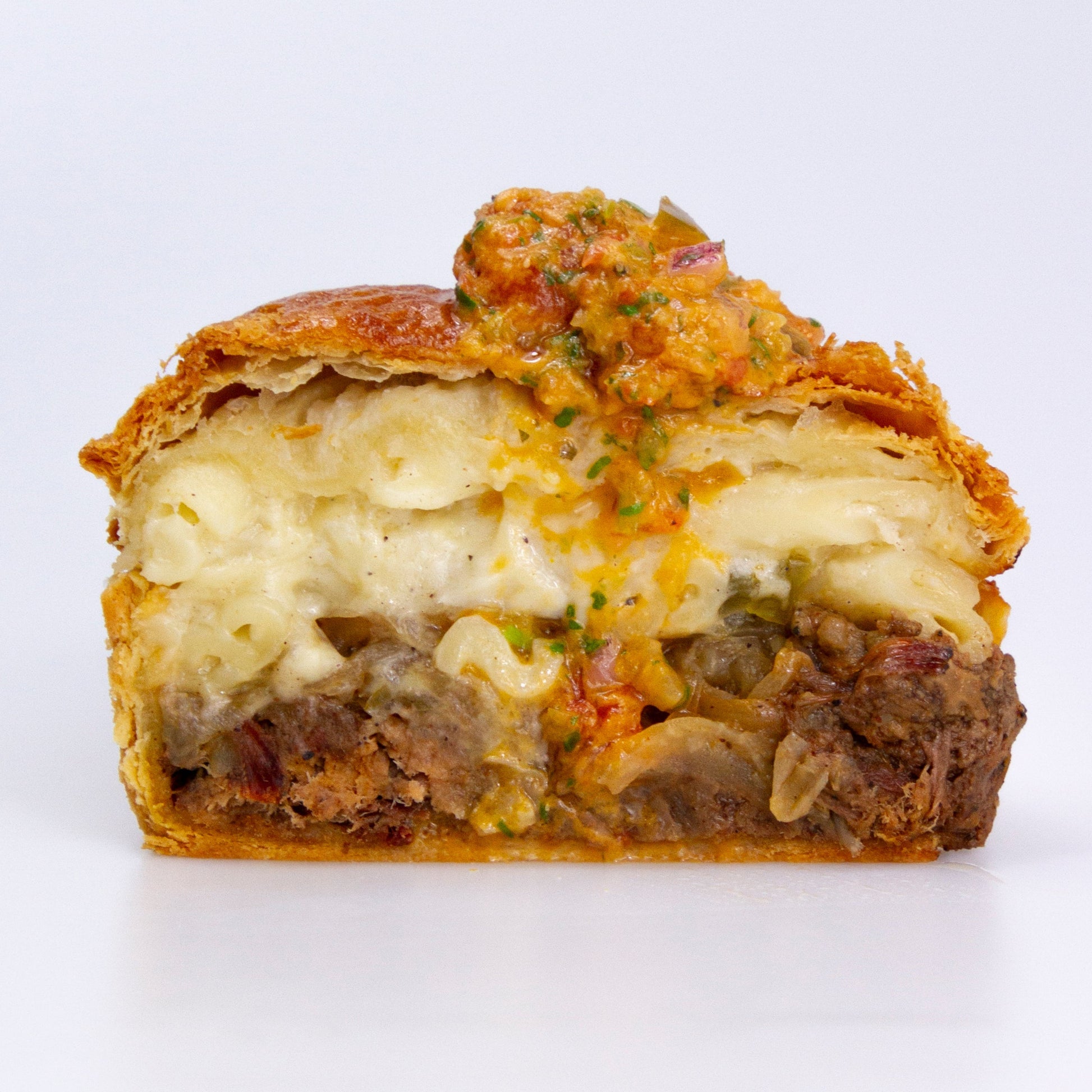Brisket Mac & Cheese Pie