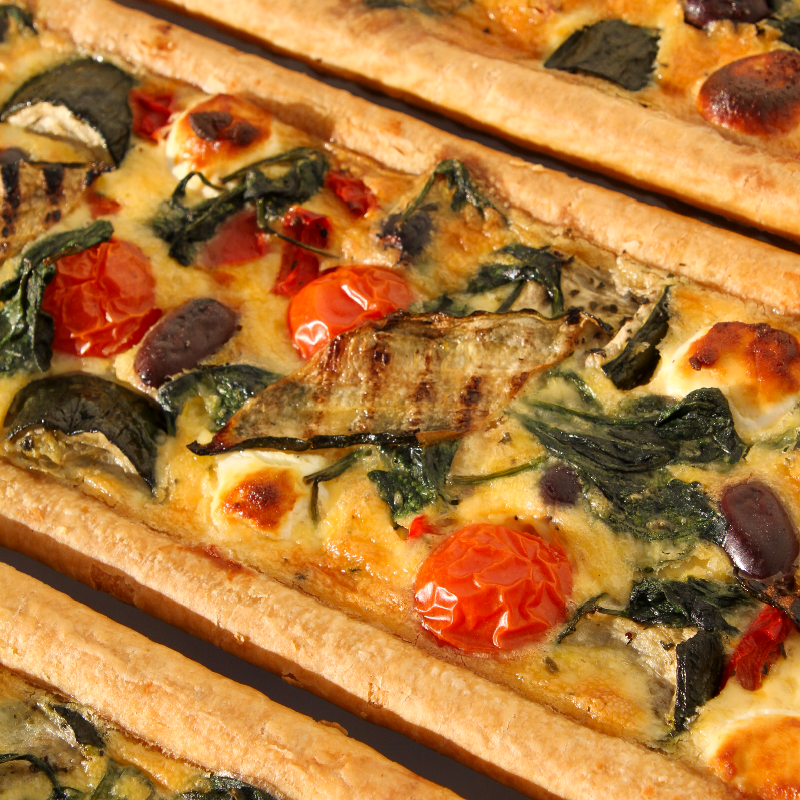 Mediterranean Vegetable & Goats Cheese Long Tart