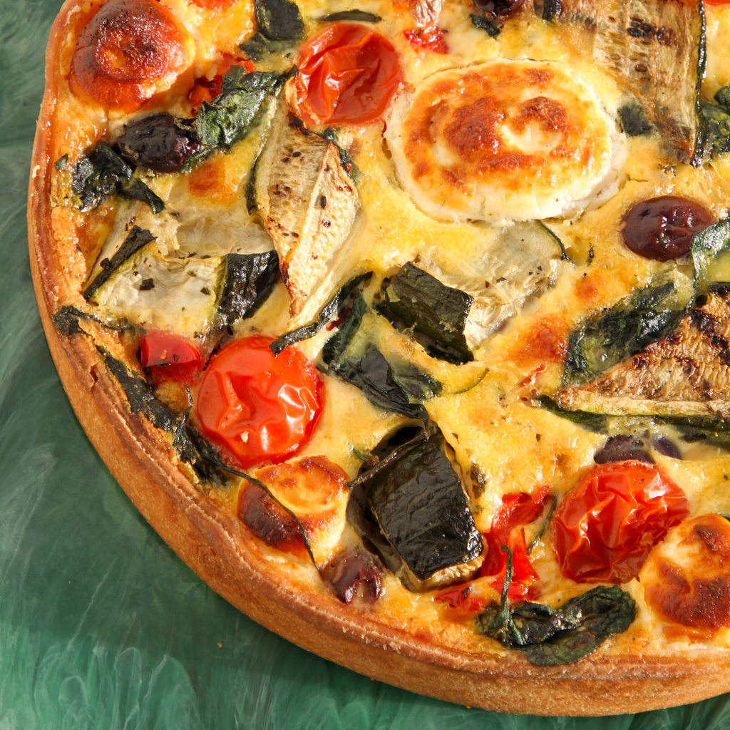 Mediterranean Vegetable & Goat Cheese Round Tart