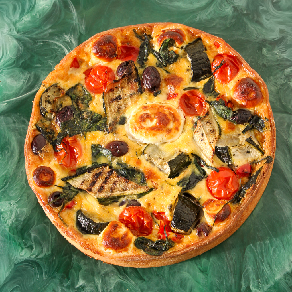 Mediterranean Vegetable & Goat Cheese Round Tart