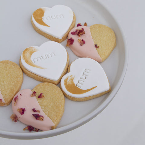 Pink Shortbread Hearts