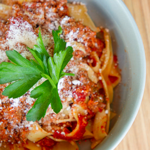 Pappardelle with Ragu Bolognese