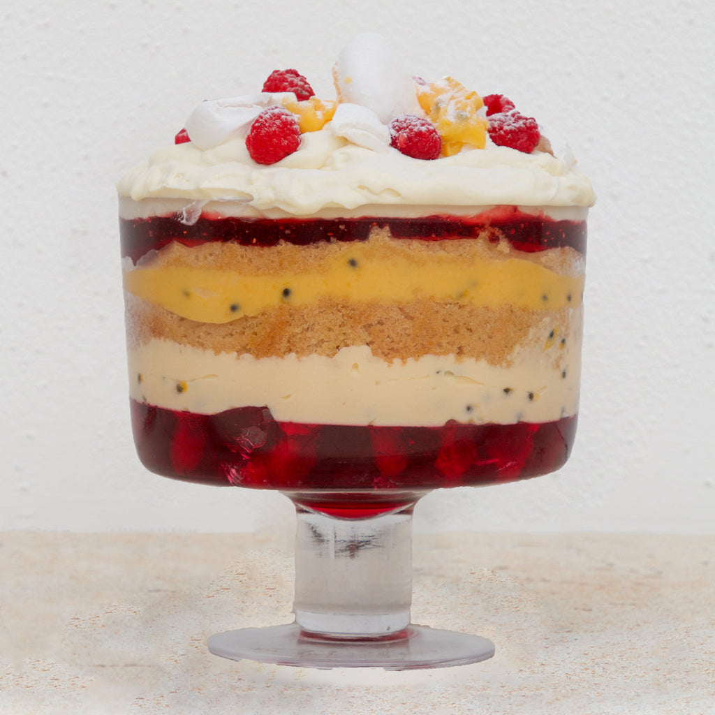 Passionfruit & Raspberry Summer Trifle