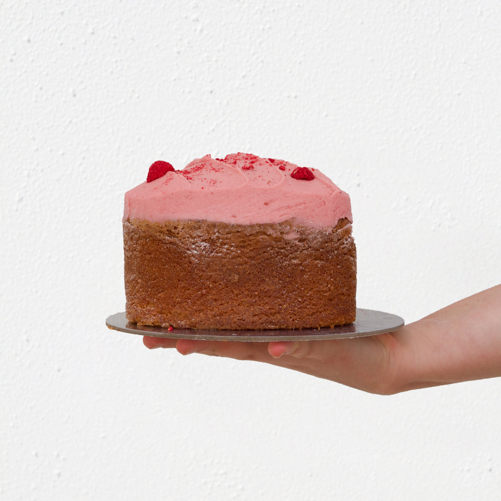 Raspberry Butter Cake Heart