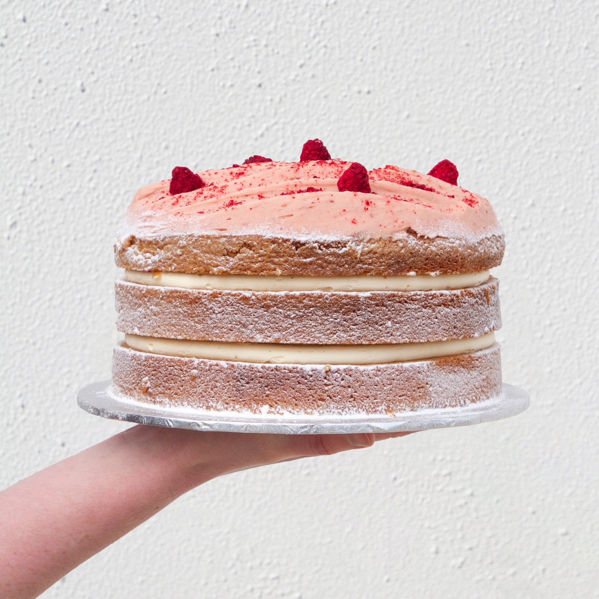 Vanilla Tea Raspberry Layer Cake