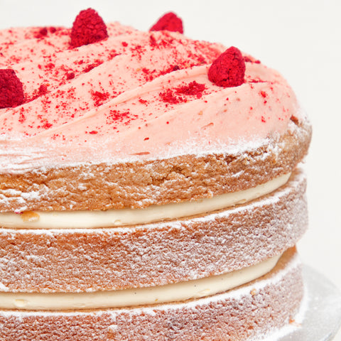 Vanilla Tea Raspberry Layer Cake