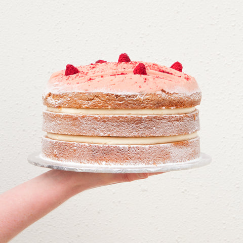 Vanilla Tea Raspberry Layer Cake