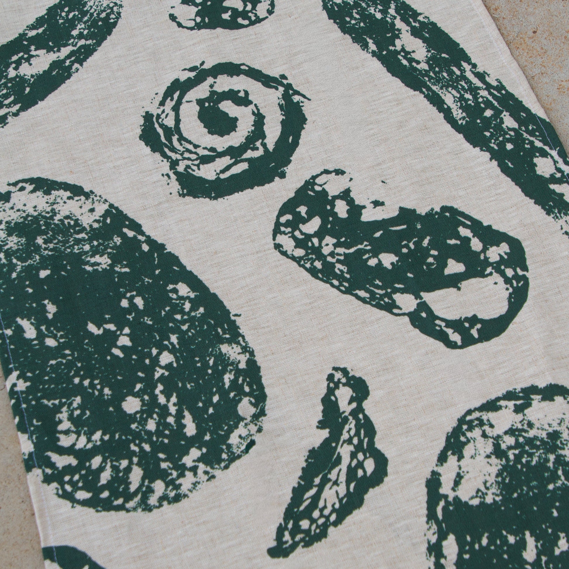 Bakery Print Tea Towel - Beige