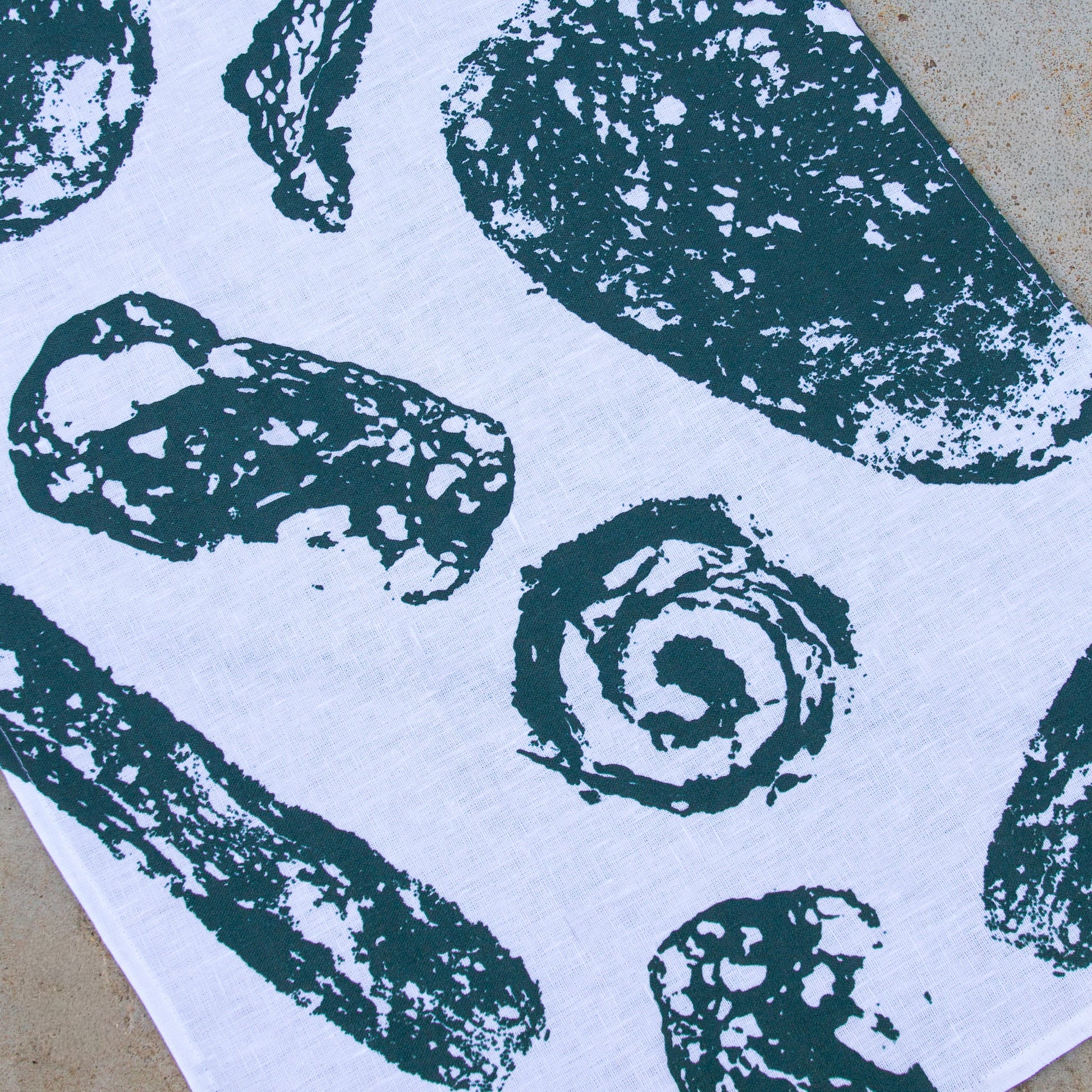 Bakery Print Tea Towel - White