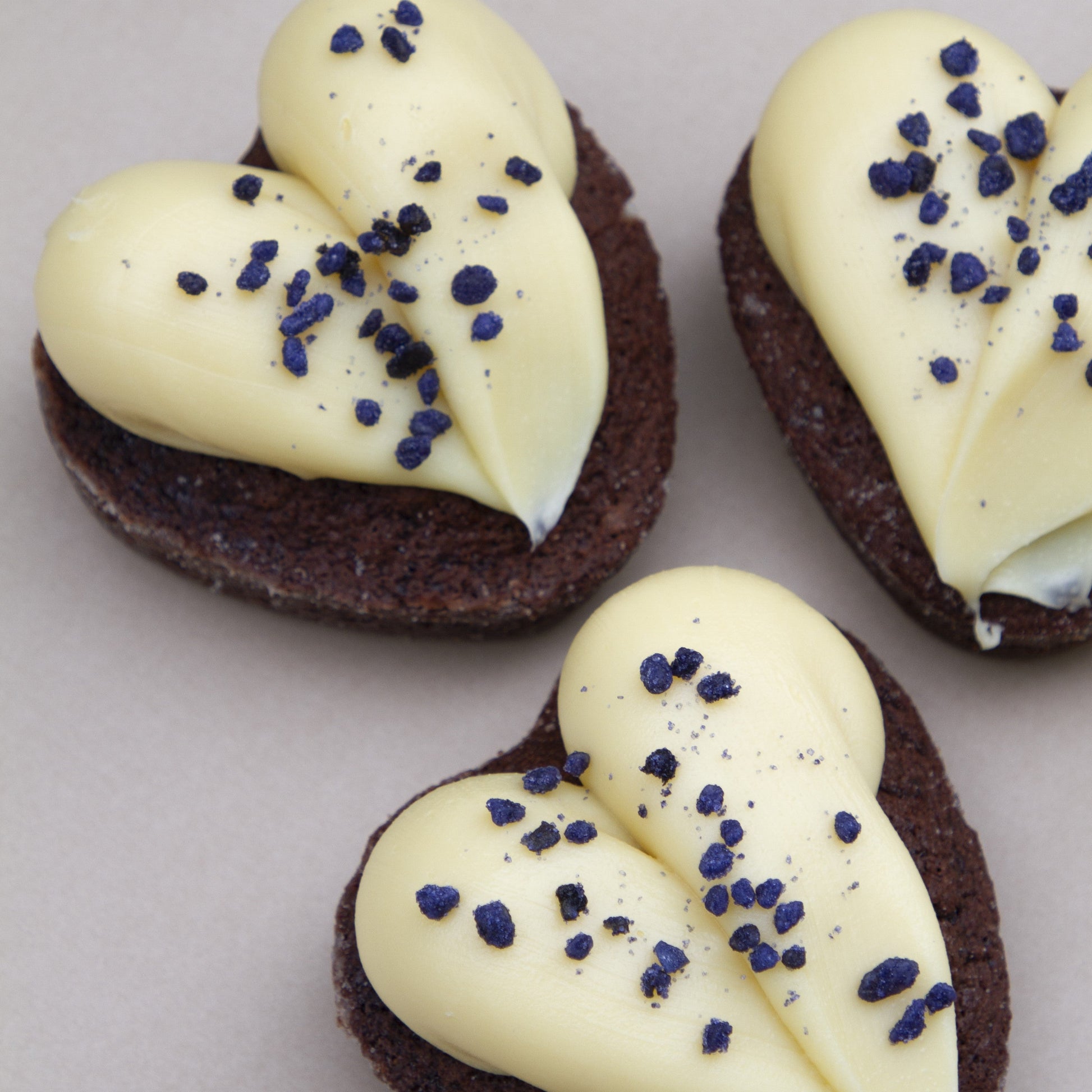 Chocolate Sour Cream Mini Heart Cake