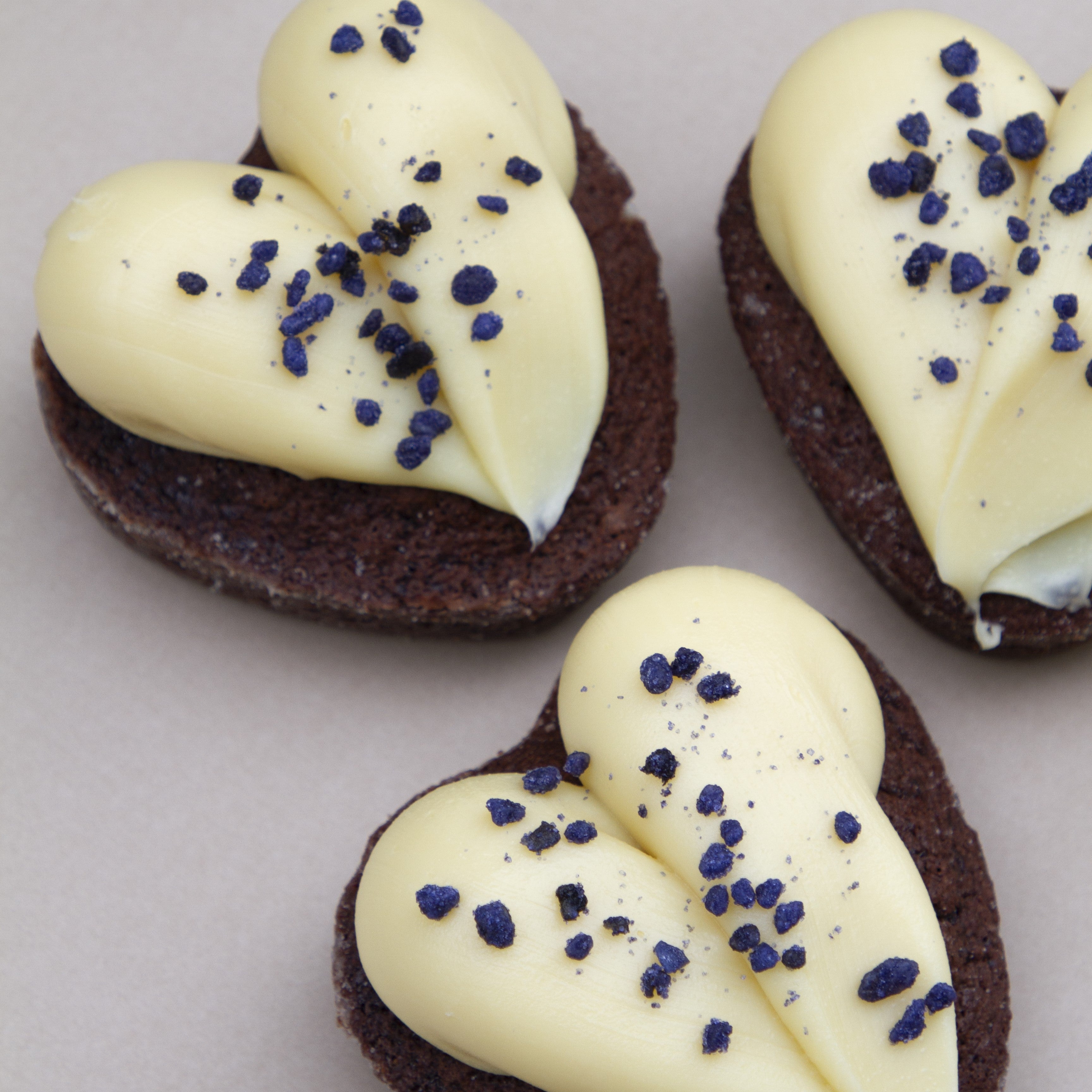 Chocolate Sour Cream Mini Heart Cake