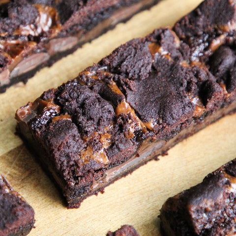 Chewy Chocolate & Caramel Brownie