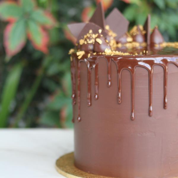Dark Chocolate Drip Cake