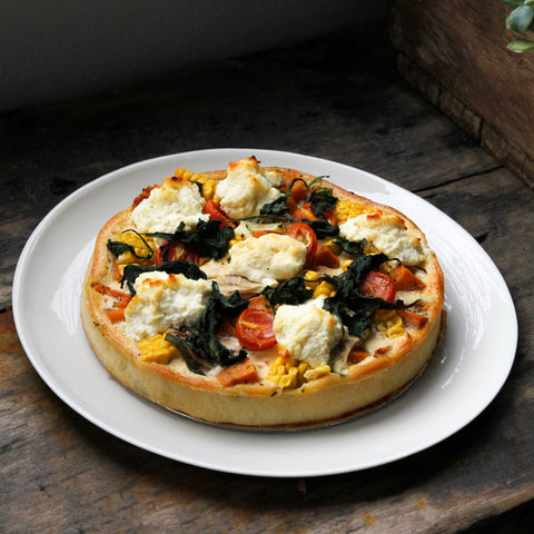 Round Roasted Vegetable & Ricotta Tart