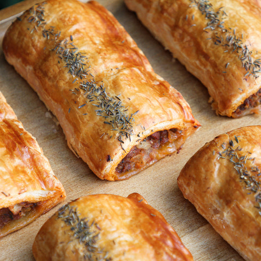 Sausage Rolls Beef & Bacon