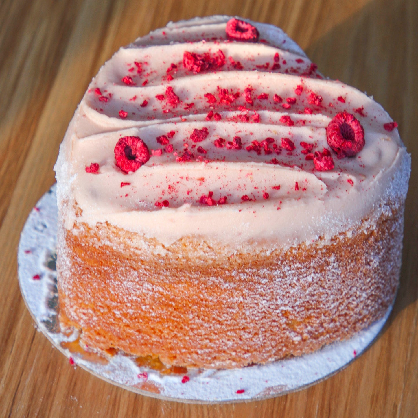 Raspberry Butter Heart Cake